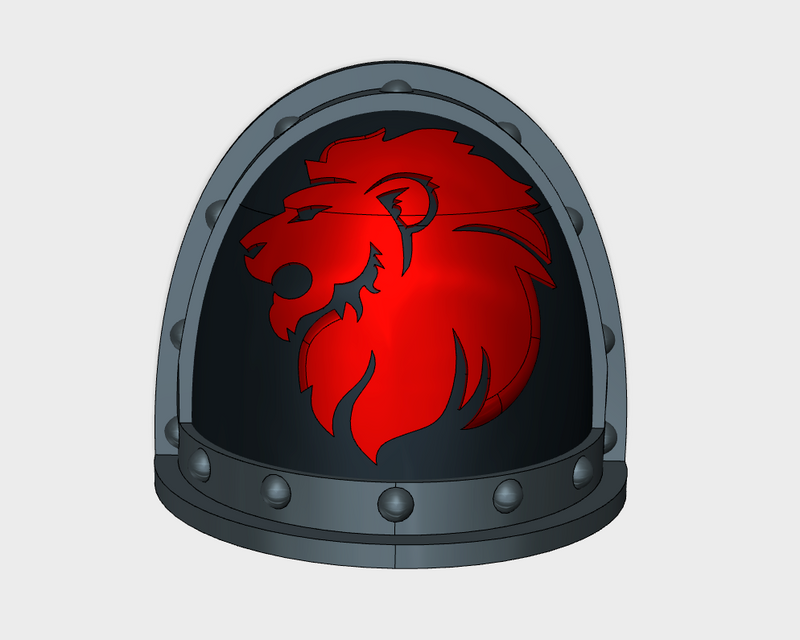 10x Crimson Lions - G:2b Shoulder Pads