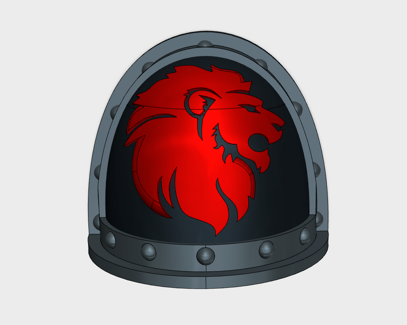 10x Crimson Lions - G:2b Right Shoulder Pads