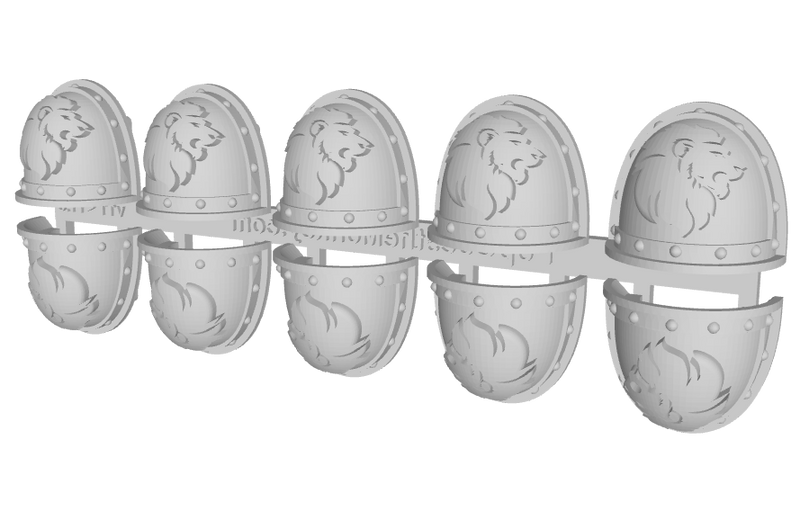 10x Crimson Lions - G:2b Right Shoulder Pads