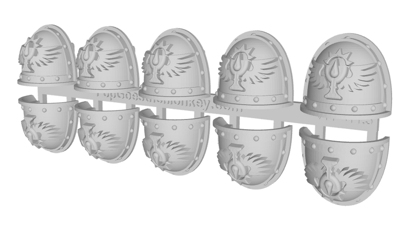 10x Grail Knights- G:2a Shoulder Pads