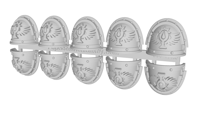 10x Grail Knights - G:3a Shoulder Pads