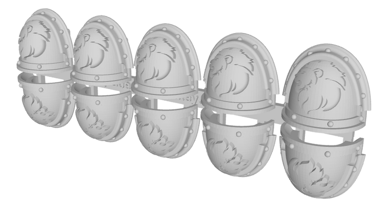 10x Crimson Lions - G:3a Shoulder Pads
