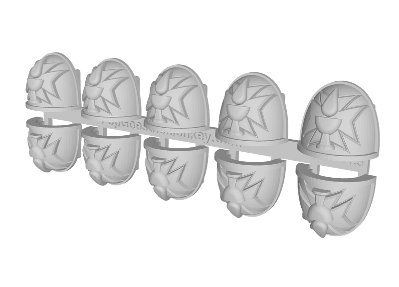 10x Blood Templars - G:4a Shoulder Pads