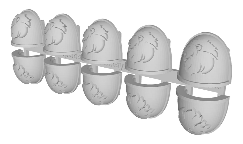 10x Crimson Lions - G:4a Shoulder Pads