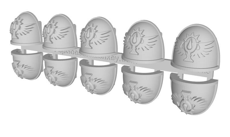 10x Grail Knights - G:4a Shoulder Pads