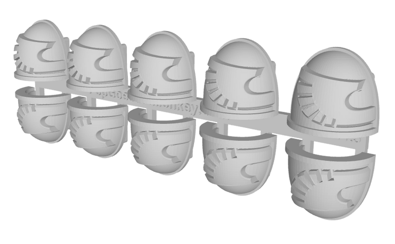 5x Silver Hawks - G:4a Shoulder Pad Sets