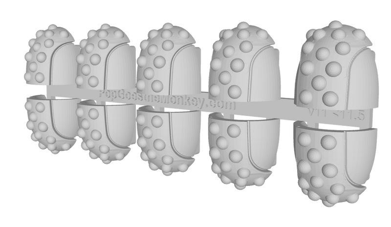 10x Blank - G:5 Studded Umbra Shoulder Pads