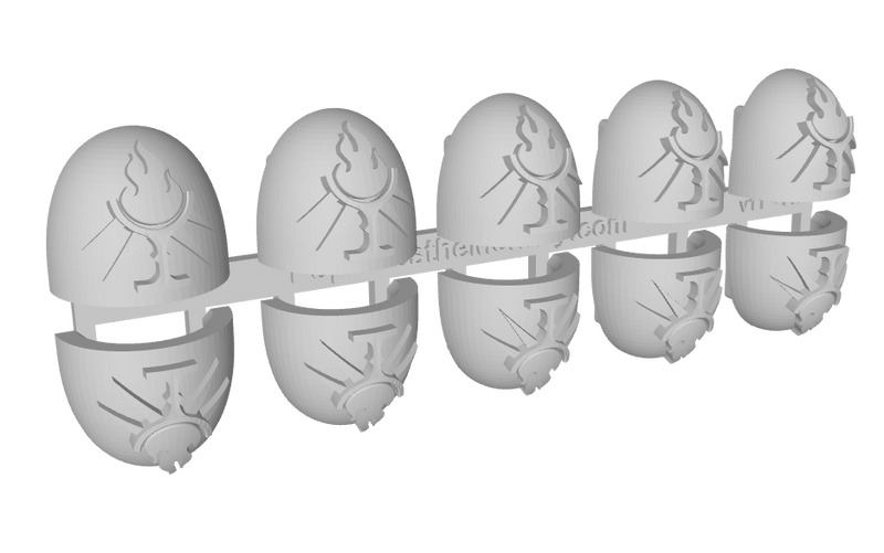 10x Flames of Truth - G:5a Shoulder Pads