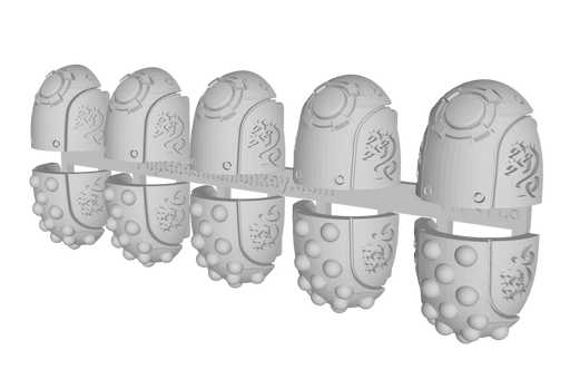 Scylla Legion Shoulder Pads – Set Of 15 For Warhammer 40k, Alpha Legion Style, DakkaDakka Store