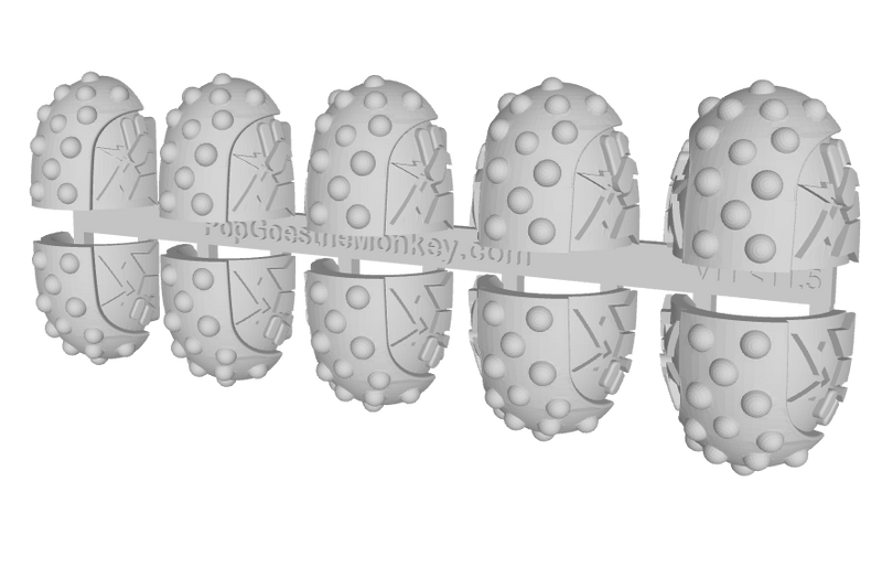 10x Excoriators - G:5 Studded Umbra Shoulder Pads