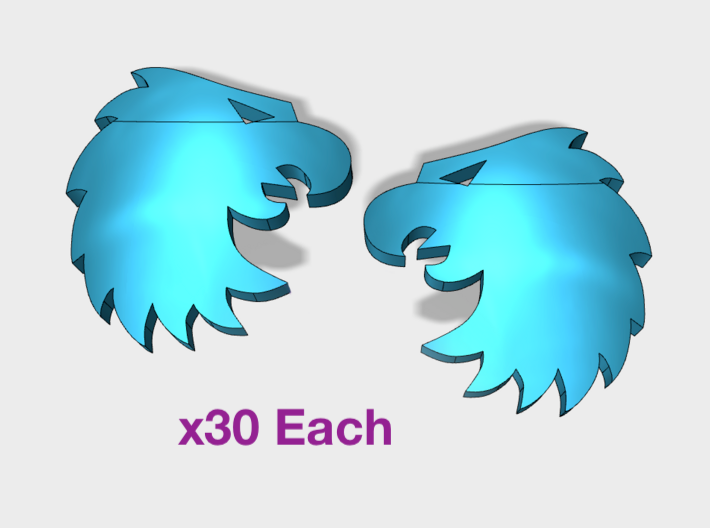 60x Warhawks - Left & Right Shoulder Insignias