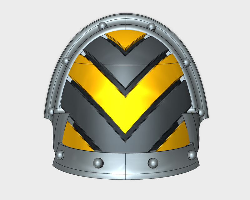 10x Wide Chevron Down - Abhorrent Shoulder Pads