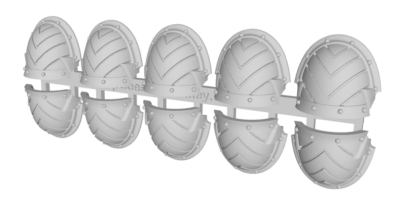 10x Wide Chevron Down - Abhorrent Shoulder Pads