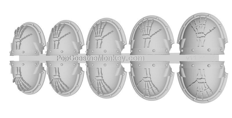 10x Skeletal Hand L - Abhorrent Shoulder Pads