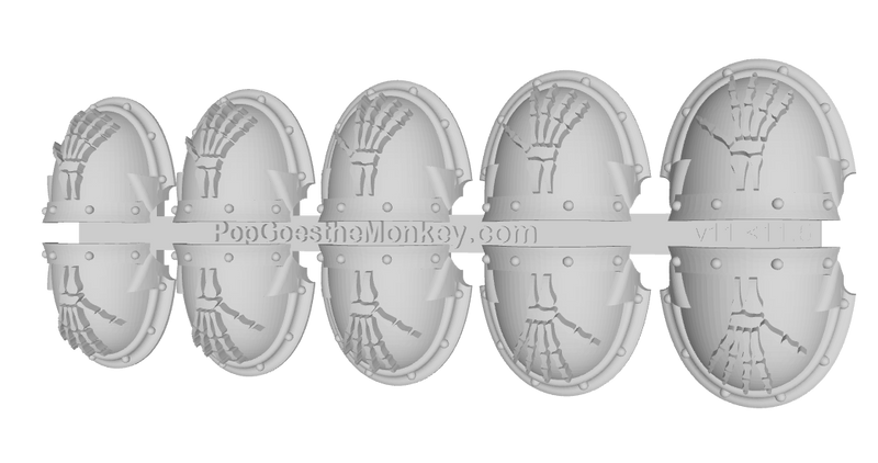 10x Skeletal Hand R - Abhorrent Shoulder Pads