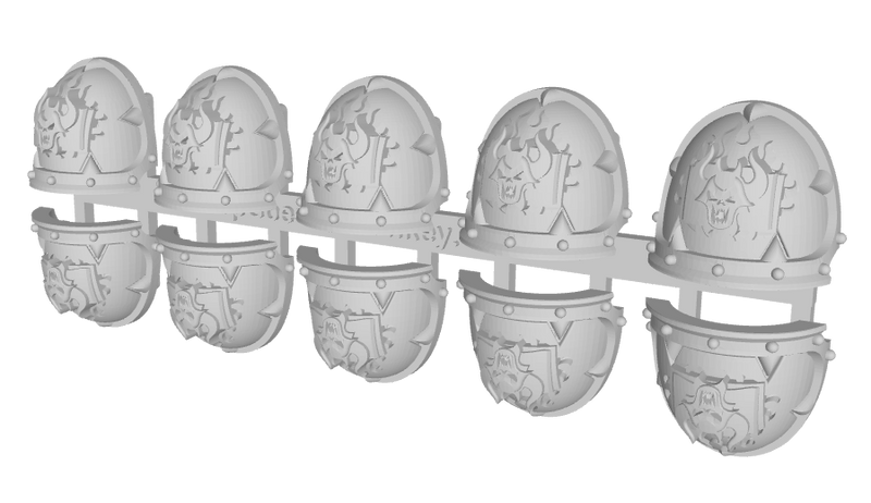 10x  Book of Demons - Malicious Shoulder Pads