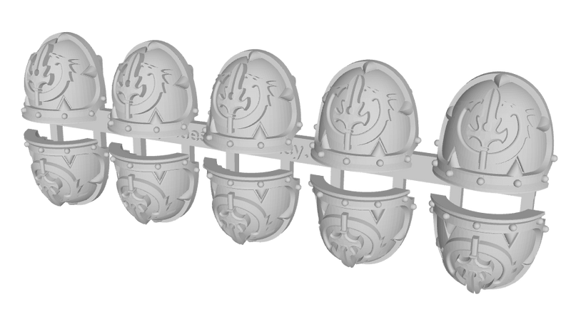 10x Pale Spears - Malicious Shoulder Pads