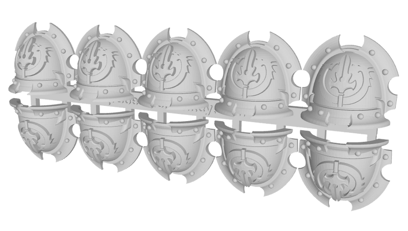 10x Pale Spears - Rancor Shoulder Pads