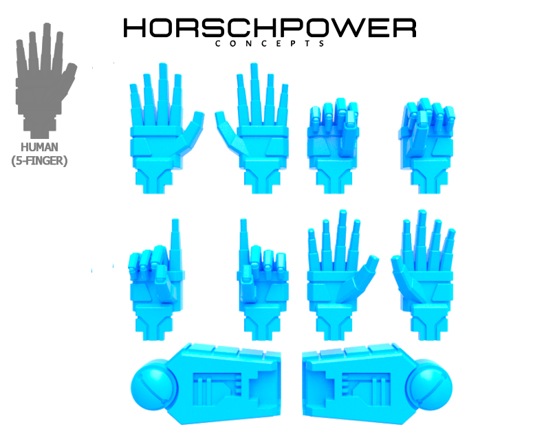 1x Guardian Mech : Human Hands & Arms