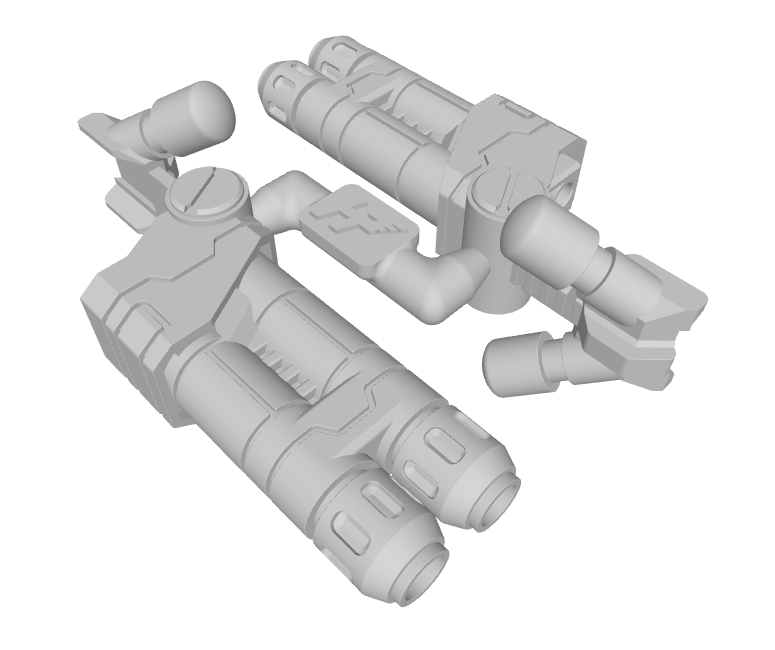 2x Standard Mech : Gunslinger - Underslung Double Plasma Blasters