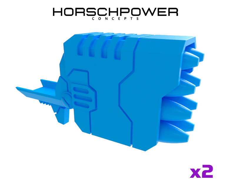 2x Standard Mech : Gunslinger - Underslung Double Rocket Launchers