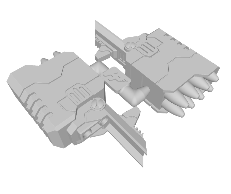 2x Standard Mech : Gunslinger - Underslung Double Rocket Launchers