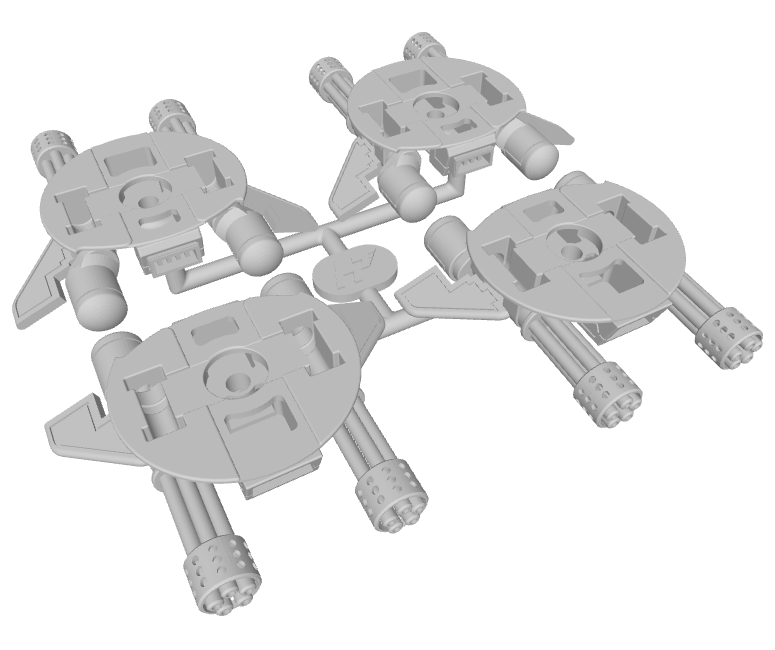 4x Gemini Drones : DB-1 Gattling Blasters