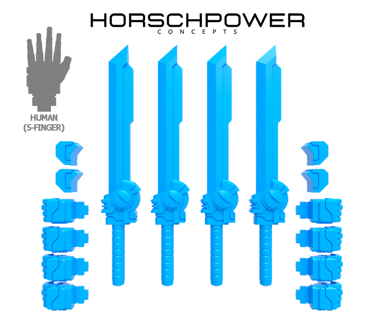 4x Standard Mech : CB-1 Combat Blades (Human Hands)