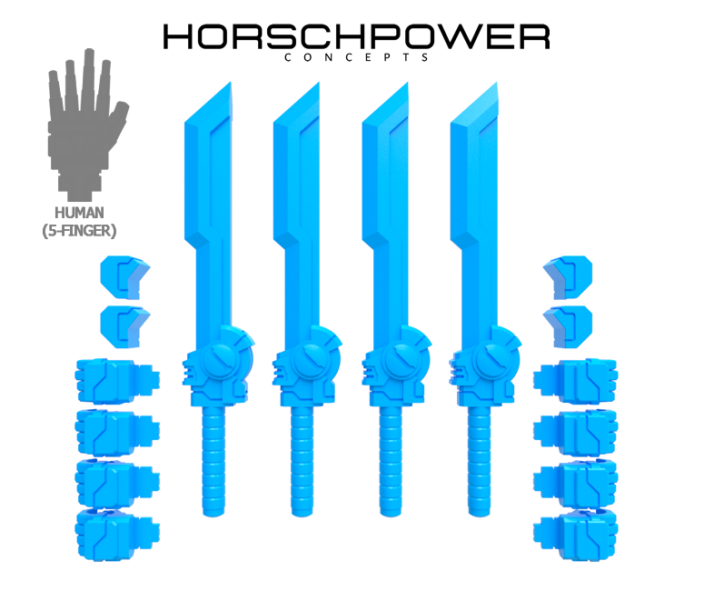 4x Standard Mech : CB-2 Combat Blades (Human Hands)