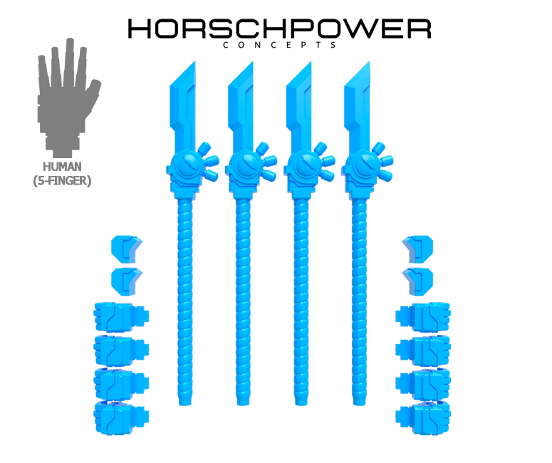 4x Standard Mech : CB-3 Combat Blades (Human Hands)