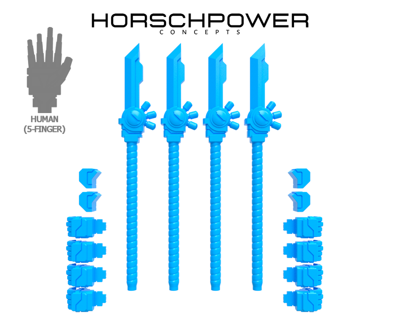 4x Standard Mech : CB-4 Combat Blades (Human Hands)