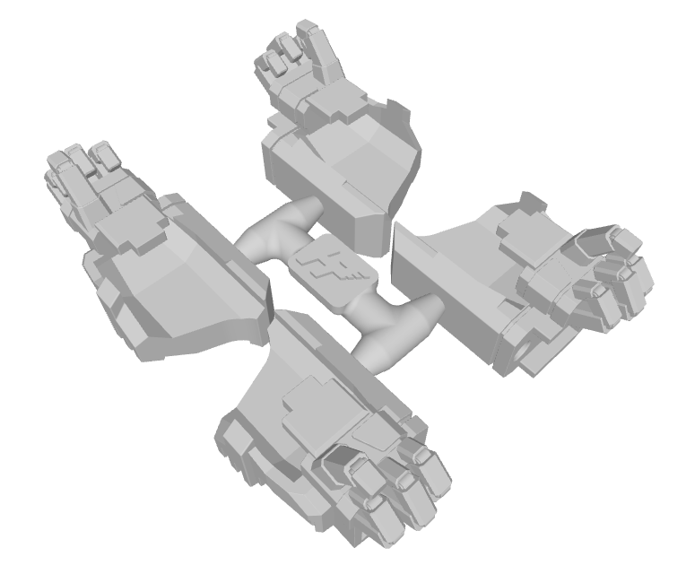 4x Standard Mech : Underslung Weapon Adapters (L&R)