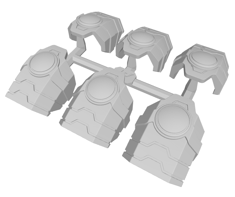 6x Blank - Specter Mech Pauldrons