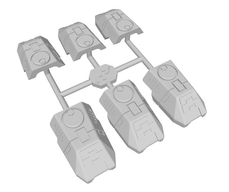 6x Tau Collective : Special Ops Mechsuit Shoulder