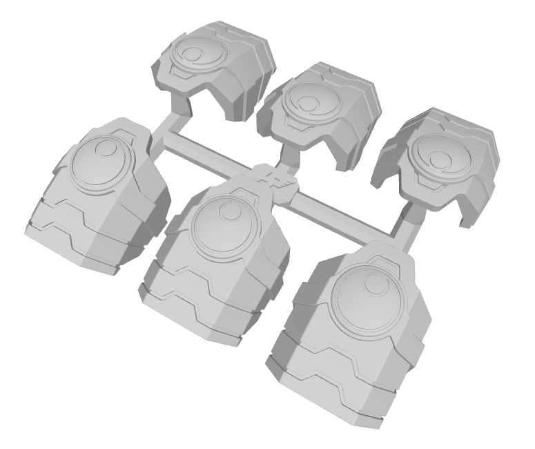 6x Tau Collective - Specter Mech Pauldrons