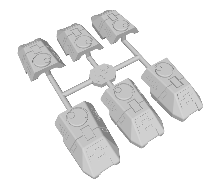 6x Tau Pioneers : Special Ops Mechsuit Shoulder