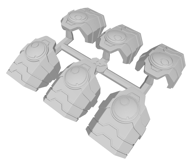 6x Tau Pioneers - Specter Mech Pauldrons