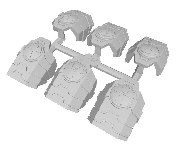 6x Tau Traitor - Specter Mech Pauldrons