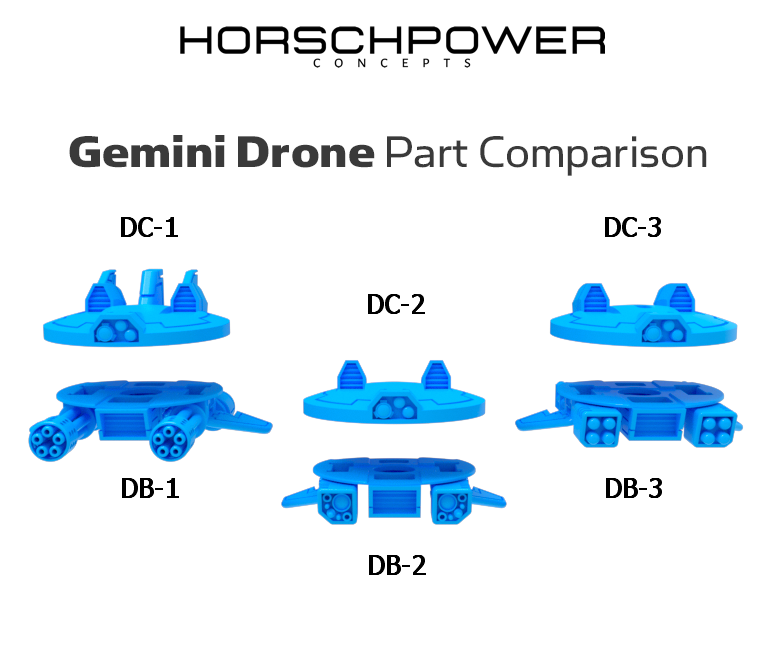 4x Gemini Drones : DC-1 Caps