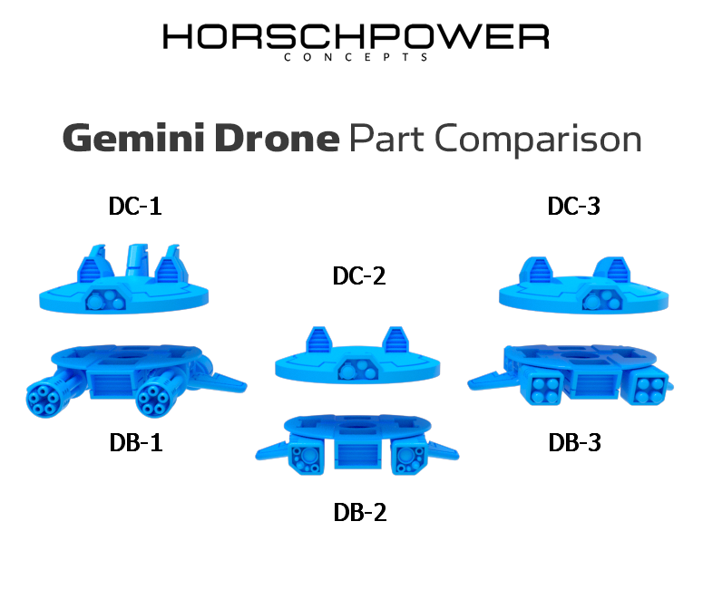 4x Gemini Drones : DC-2 Caps