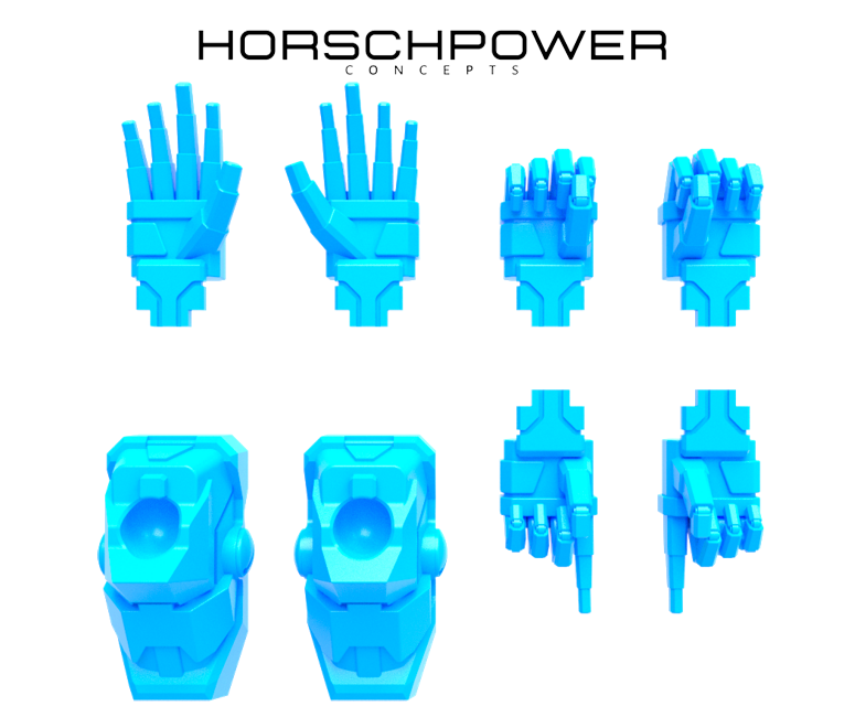 1x Standard Mech : Human Hands & Feet Set 1 — Pop Goes the Monkey