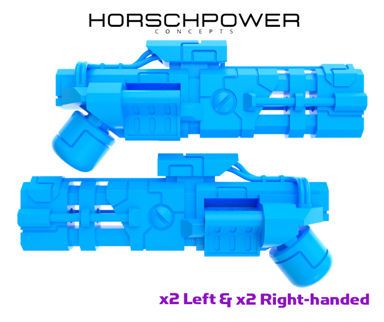 4x Standard Mech : Arm-Mount Energy Revolvers - Short Barrel (L&R)