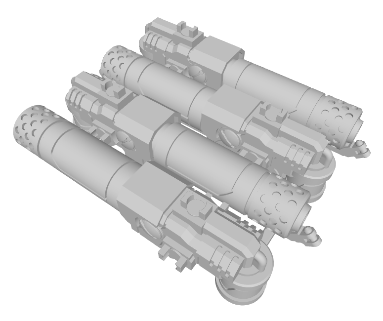 4x Standard Mech : Flame Thrower (Magnet-Ready)