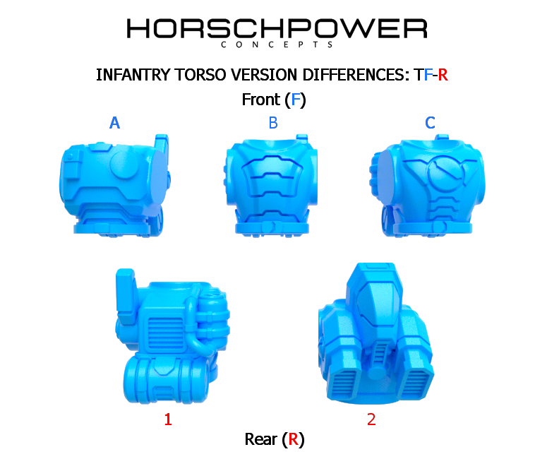 Sept'Powr : TC-1 Tau Infantry Torsos