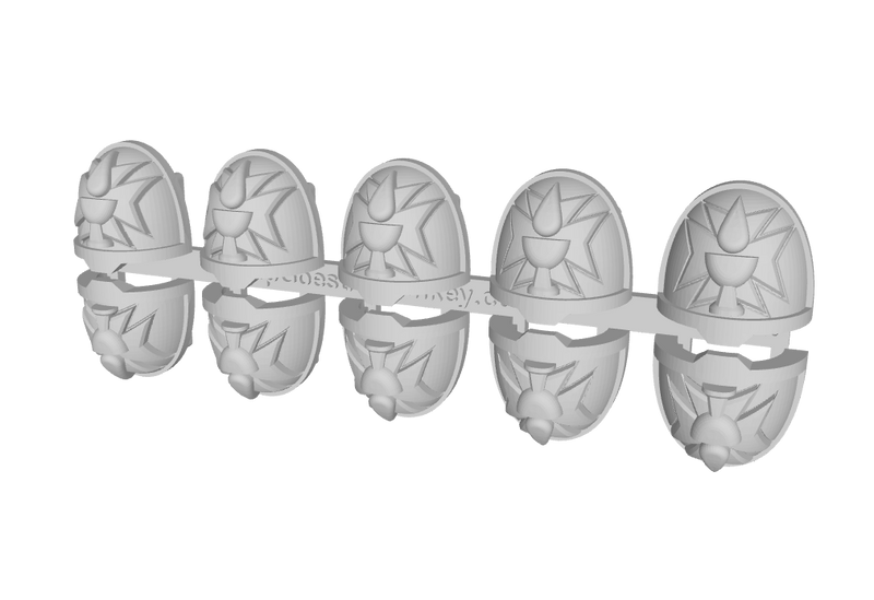 10x Blood Templars - G:11a Shoulder Pads