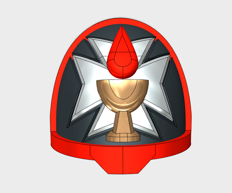 10x Blood Templars - G:11a Shoulder Pads