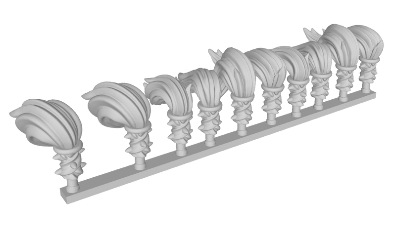 RW Topknot  Add-ons : Wrapped Spikes