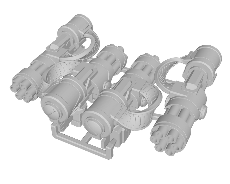4x Standard Mech : Gunslinger - Gatling Pistols