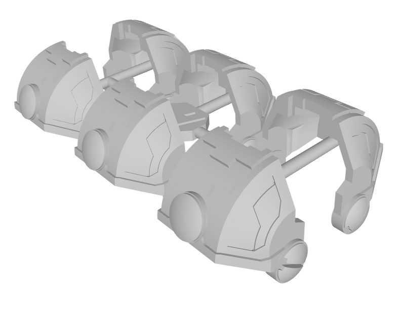 6x Blank - Standard Mech Pauldrons