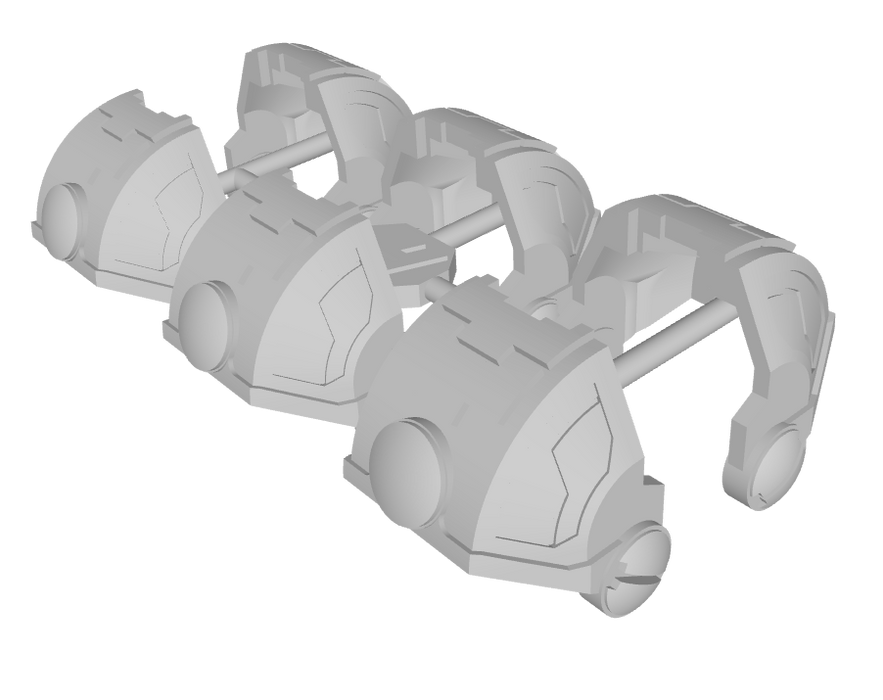 6x Blank - Standard Mech Pauldrons